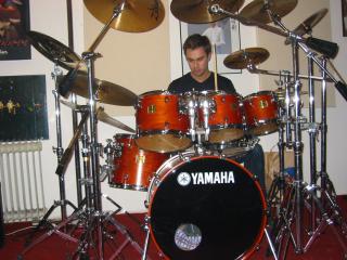 me on my drumkit